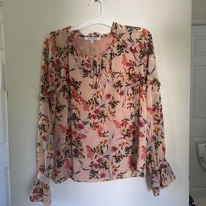 Very pretty multicolored floral blouse Rose and Olive size medium